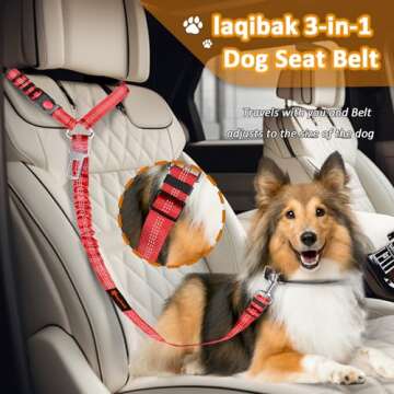 Removable Dog Seat Belts Harness for Car - Safe Travel