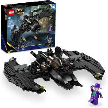 LEGO DC Batwing: Batman vs. The Joker 76265 DC Super Hero Playset, Features 2 Minifigures and a Batwing Toy Based on DC’s Iconic 1989 Batman Movie, DC Birthday Gift for 8 Year Olds