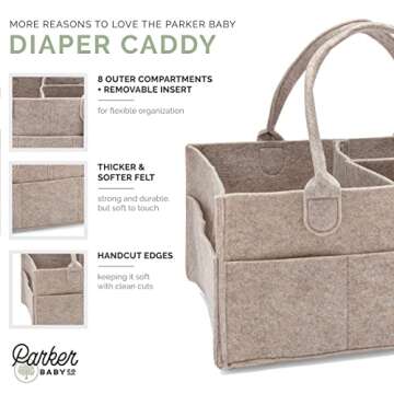 Parker Baby Diaper Caddy: Versatile Nursery & Car Organizer for Essentials