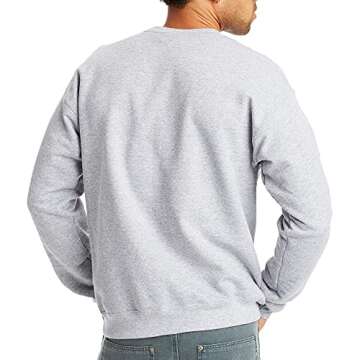 Hanes mens Ecosmart Sweatshirt, Light Steel, Large US