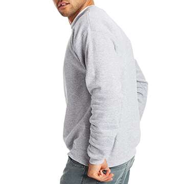 Hanes mens Ecosmart Sweatshirt, Light Steel, Large US