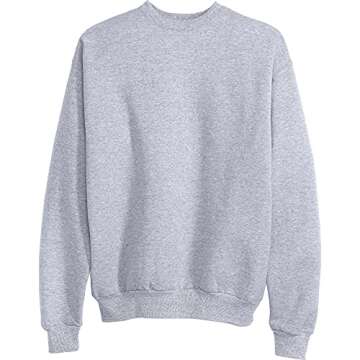 Hanes mens Ecosmart Sweatshirt, Light Steel, Large US