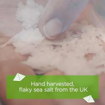 Cornish Sea Salt Flakes | Flaky Finishing Sea Salt for Cooking & Baking | Hand-Harvested in Cornwall, England | 5.3 oz Resealable Tub (Pack of 1)