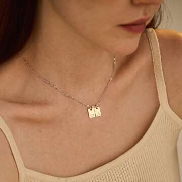 Turandoss Initial Necklace for Women - Dainty 14K Gold Plated Initial Heart A Pendent Necklace for Women Trendy, Letter Necklace, Womens Alphabet Small Tiny Necklace, Gold Jewelry for Women