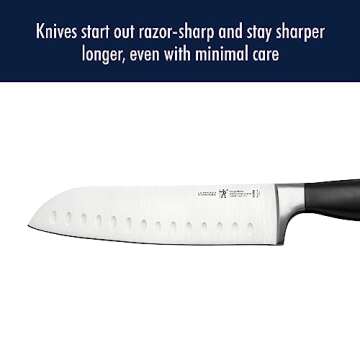 HENCKELS Forged Elite Razor-Sharp 2-Piece Santoku Knife Set, German Engineered Informed by 100+ Years of Mastery