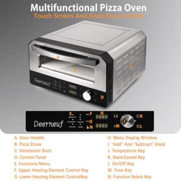 Electric Pizza Oven with 800°F Heat for Fast Cooking