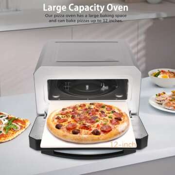 Electric Pizza Oven with 800°F Heat for Fast Cooking