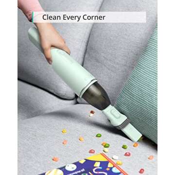 eufy by Anker, HomeVac H11,Cordless Handheld Vacuum Cleaner,Ultra-Lightweight 1.2lbs,5500Pa Suction Power,USB Charging, for Home Cleaning