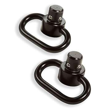 Eagle Rock Gear, QD Sling Swivels 1.25 inch, Quick Detach Push Button, Pack of 2