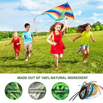 12 Pack Mosquito Repellent Bracelets, Solid Color Individually Wrapped Leather Insect & Bug Repellent Wrist Bands for Kids & Adults Outdoor Camping Fishing Traveling