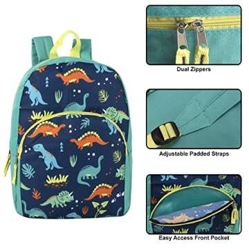 Trail maker 15 Inch Kids Backpacks for Preschool, Kindergarten, Elementary School Boys and Girls with Padded Straps