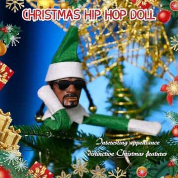 OYB Christmas Elf Plush Doll - Handmade Hip Hop Decoration