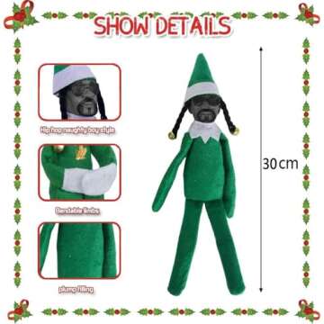 OYB Handmade Christmas Elf Hip Hop Doll Decoration