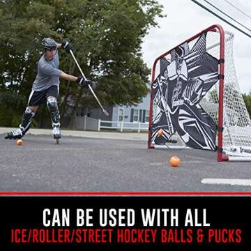 Franklin Sports NHL Hockey Goalie Shooting Target - Hockey Goal Practice Target - Street Hockey Net Goalie Target - Official Size Target - 72" x 48"