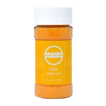 Mystic Sprinkles Sanding Sugar 4oz Bottles (Citrine - Yellow Sanding Sugar 4oz)