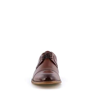 STACY ADAMS mens Dickinson Cap Toe Oxford, Cognac, 9 US