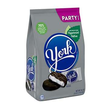 YORK Dark Chocolate Peppermint Patties, Christmas Candy Party Pack, 35.2 oz