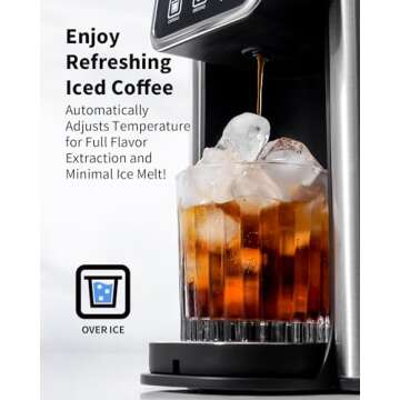 KIDISLE Hot & Iced Coffee Maker with Reusable Filter