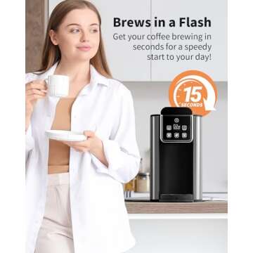 KIDISLE Hot & Iced Coffee Maker with Reusable Filter