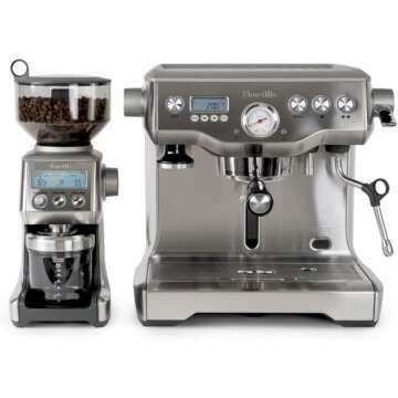 Breville Dynamic Duo Dual Boiler Espresso Machine and Smart Grinder Pro Package, Stainless Steel - BEP920BSS