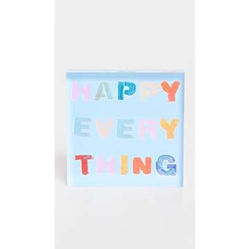 Kerri Rosenthal Women's 4x4 Block of Love Happy Everything, Multi, One Size