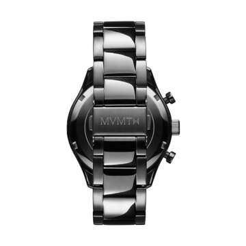 MVMT Men's Airhawk Pilot Watch, Stainless Steel, 42mm, Water-Resistant, Interchangeable Bands, Analog Display, Military-Inspired Design