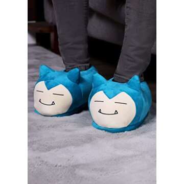 Ground Up Pokémon Snorlax Adult Slippers – Officially Licensed Plush Footwear