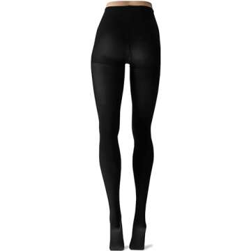 Hue Women's Super Opaque Tights with Control Top, Black, 1