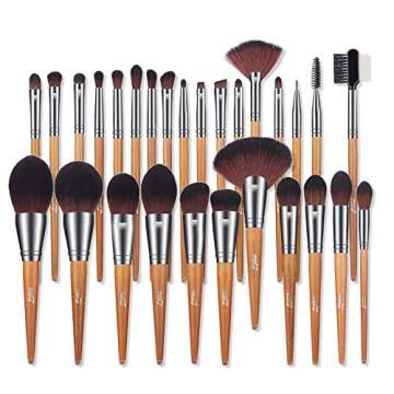 Makeup Brushes MSQ 28pcs Professional Beauty Brushes Sets with Luxury Makeup Bag (Foundation, Powder, Eyeshadow, Blush, Blending, Creams & Lip Brush)