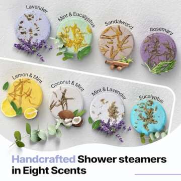 Shower Steamers Aromatherapy Birthday Gifts for Women - SWCANDY 8 Pcs Valentines Day Gifts for Her Mom Men Teen Adults Bath Bombs Self Care with Natural Essential Oils Relaxation Home SPA Mothers Day