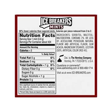 ICE BREAKERS Cinnamon Sugar Free Breath Mints Tins - 1.5 oz (8 Count)