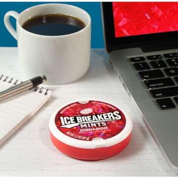 ICE BREAKERS Cinnamon Sugar Free Breath Mints 8 Count