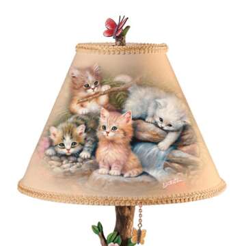 The Bradford Exchange Country Kitties Lamp