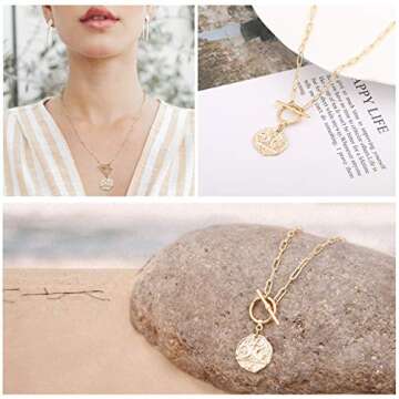 Celestial 18k Gold Moon and Star Pendant Necklace