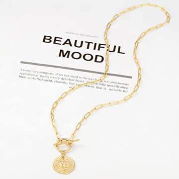 Celestial 18k Gold Moon and Star Pendant Necklace