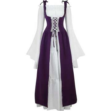 Zhitunemi Medieval Costume Dress for Women Halloween