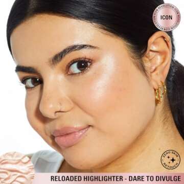 Revolution Beauty, Reloaded Pressed Powder Highlighter, Intensely Pigmented for a High Impact Dewy Finish, Dare To Divulge, 0.22 Oz.