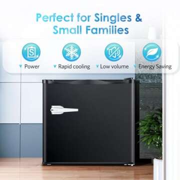 FREE VILLAGE 1.2 Cu.ft Small Upright Freezer - Energy Efficient for Homes