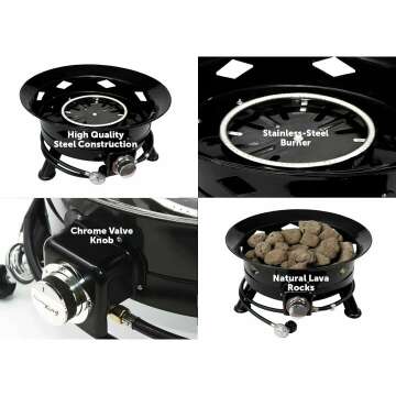 Flame King 24" Smokeless Fire Pit – Ideal for Camping