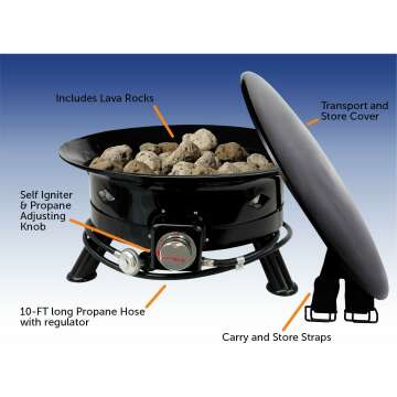 Flame King 24" Smokeless Fire Pit – Ideal for Camping