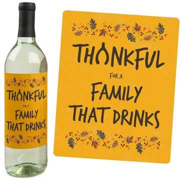 Thanksgiving Wine Labels