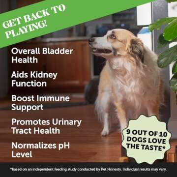 Pet Honesty Bladder Health Cranberry Supplement for Dogs – Kidney Support for Dogs, Cranberry & D-Mannose to Help Support Dog Urinary Tract Health, Dog Urine & Dog Bladder Support (Chicken)