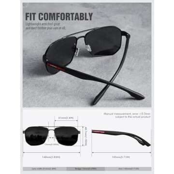 Polarized Aviator Sunglasses - UV 400 Protection