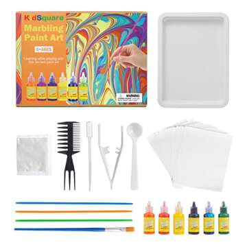 Marbling Paint Art Kit for Kids - Arts and Crafts Toys for Girls & Boys Ages 6-12 - Craft Kits Art Set - Ideal Gifts for Kids Activities Age 5 6 7 8 9 10-12 Year Old