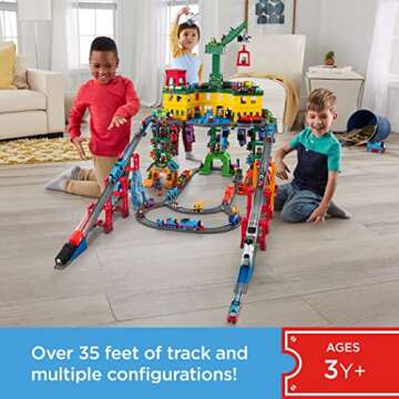 Thomas & Friends Toy Train Set, Super Station, Extra Large Race Track with Motorized Thomas, Diecast Percy & MINIS James for Ages 3+ Years