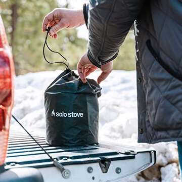 Solo Stove Campfire Camping Stove Portable Stove for Backpacking Outdoor Cooking Great Stainless Steel Camping Backpacking Stove Compact Wood Stove Design-No Batteries or Liquid Fuel Canisters Needed