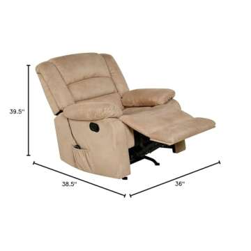 Relaxzen Longstreet Massaging Recliner with USB