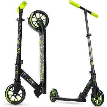 Madd Gear Aero 150 Kick Scooter - Suits Boys & Girls Ages 5+ - Max Rider Weight 220lbs - Large 6" Wheels - Lightweight Folding Design