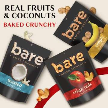 Bare Baked Crunchy, Apples Cinnamon, 3.4 Ounce (Pack of 6)