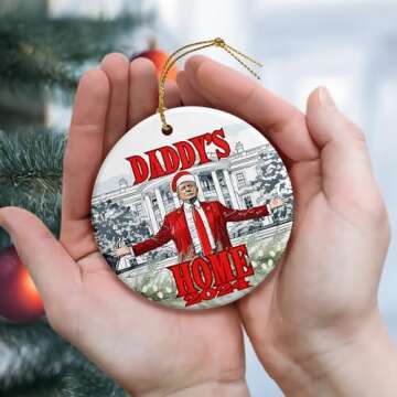 Funny Trump Christmas Ornament for 2024 Election